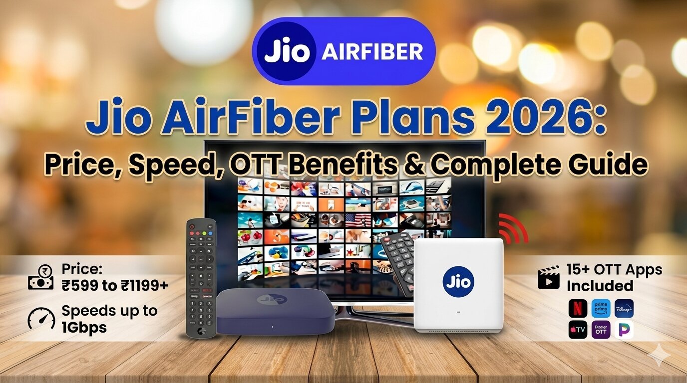 Jio AirFiber Plans 2026: Price, Speed, OTT Benefits & Complete Guide